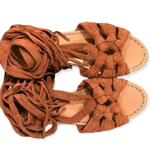 Sigerson Morrison‎ “Cosie” Suede Tassels Espadrille Sandals